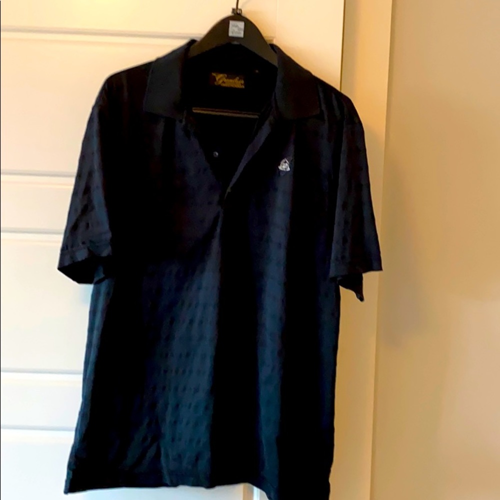 Greg Norman Greenbrier Collection Black Golf Shirt
